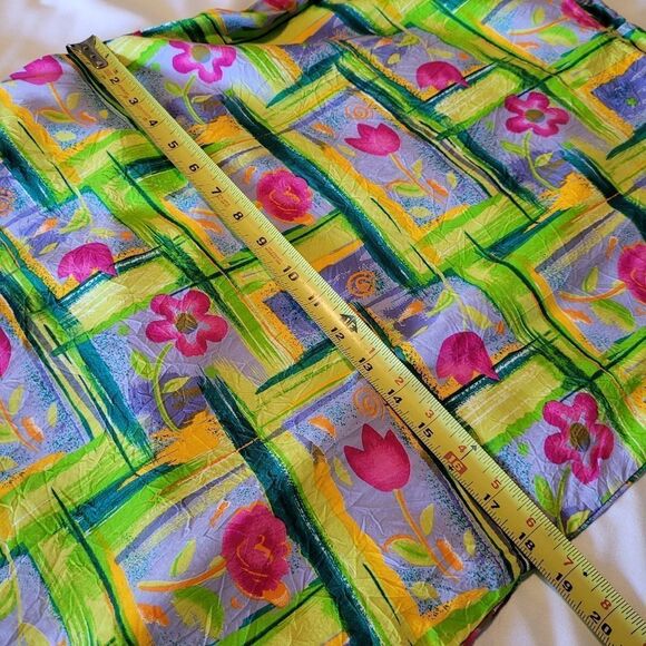 VINTAGE HAWAII NEON BRIGHT FLORAL SLIT HAWAIIAN PINK YELLOW MAXI DRESS XS SMALL - Picture 10 of 16